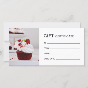 Carte Boulangerie Photo personnalisée QR Certificat cade