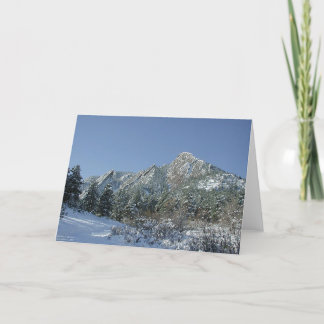 Carte Boulder Flatirons dans la neige