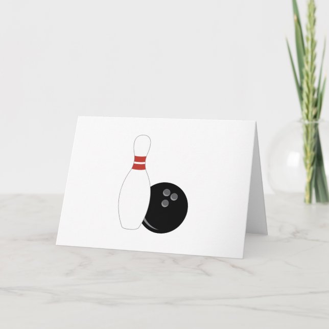 Carte Boule de Bowling & Épingle (Devant)