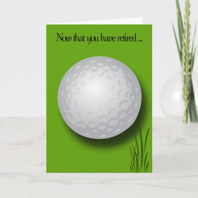 Carte Boule de Félicitation-Golf de retraite (Devant)