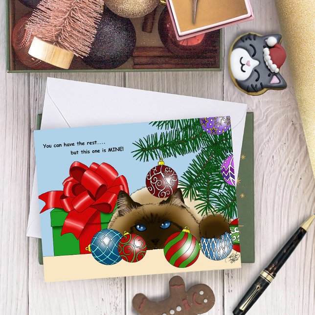 Carte Boule de Noël Chat Ornement (Créateur téléchargé)