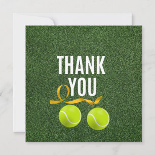 Carte Boule de tennis avec libellé Merci