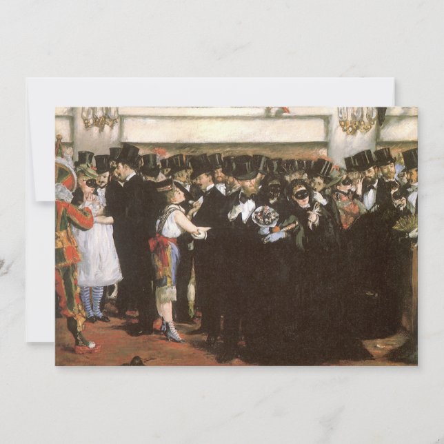 Carte Boule masquée à l'Opéra par Edouard Manet (Devant)