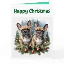 Bouledogue français  Couronne de Noël Bouledogue