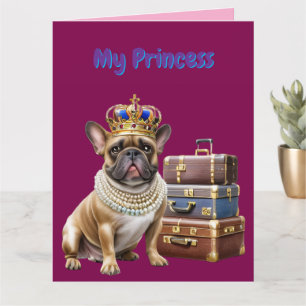 Carte Bouledogue français Princess French Bulldog