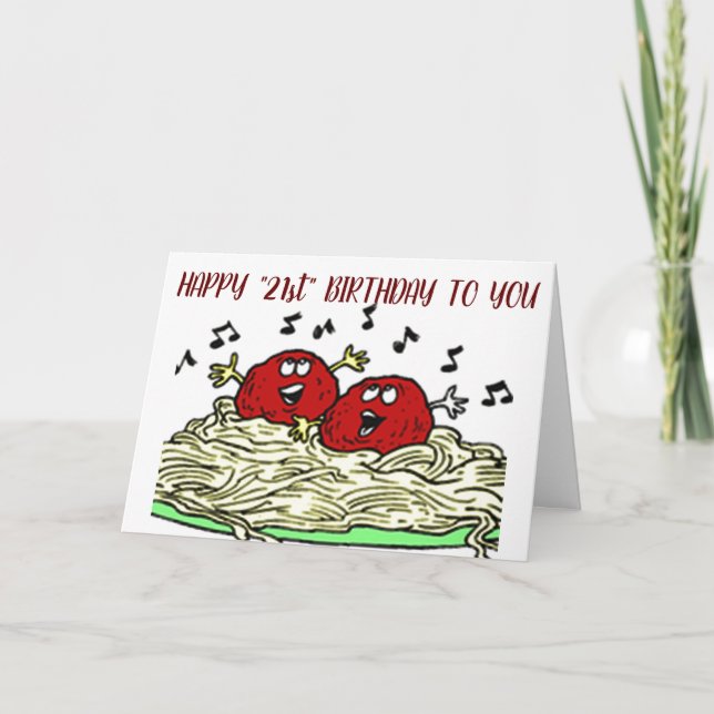 CARTE "BOULET DE VIANDE CHANTEUR" JUSTE POUR TON ANNIVER (Devant)