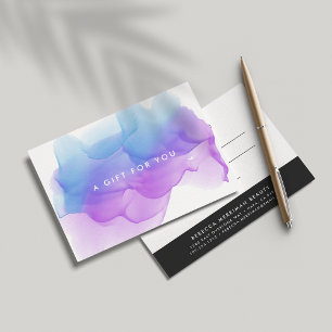 Carte Boulot d'aquarelle Indigo moderne Certificat cad