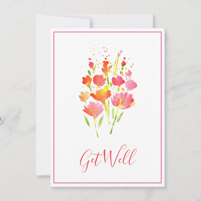 Carte Bouquet Abstrait de fleurs (Devant)