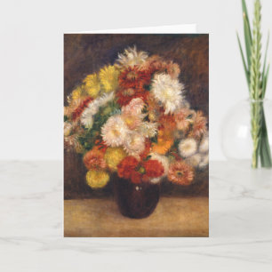 Carte Bouquet de Chrysanthemums Renoir