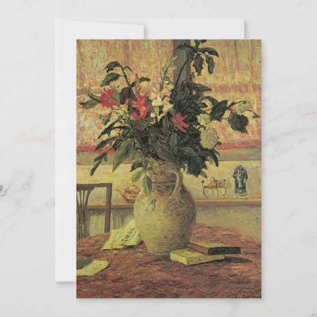 Carte Bouquet de fleurs à la fenêtre par Maxine Maufra (Devant)