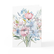 Bouquet de fleurs aquarelle Fête des mères 