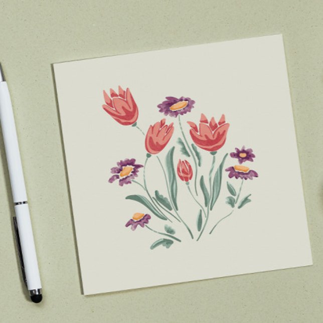 Carte Bouquet de fleurs Délicat arrangements floraux (Créateur téléchargé)