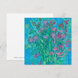 Carte Bouquet de fleurs d'été fleur sauvage peinture flo