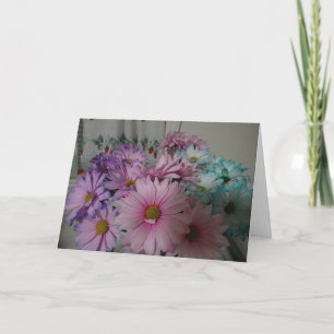 Carte Bouquet de fleurs Pastel Trio