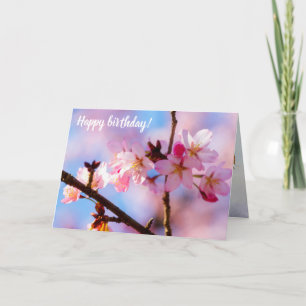 Carte Bouquet De Fleurs Sakura À L'Ombre D'Un Arbre