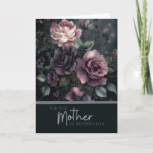 Bouquet de fleurs sombres élégant et lunatique pou