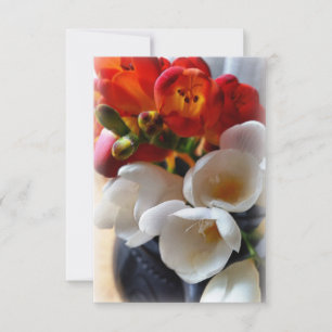 Carte bouquet de freesias