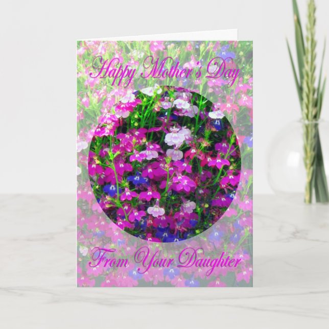Carte Bouquet de la Fête des Mères de la Fille (Devant)