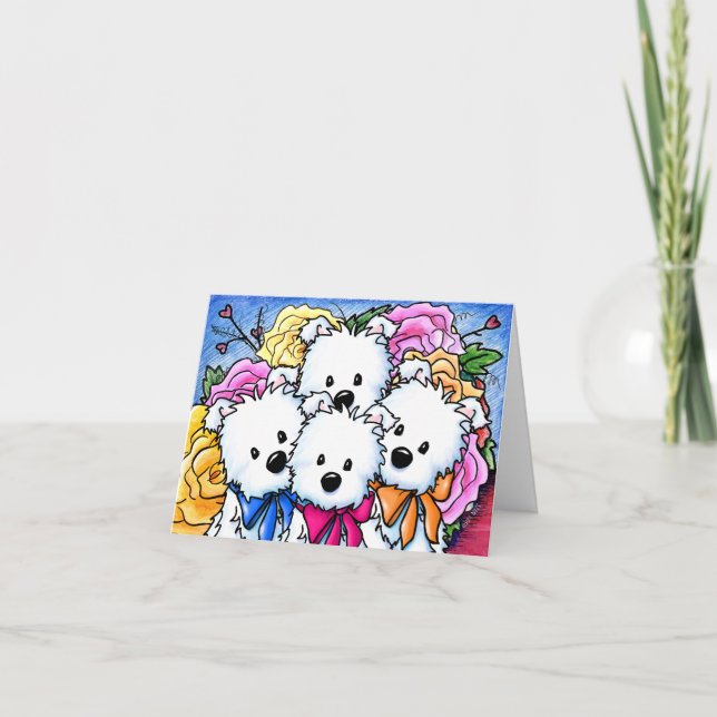 Carte Bouquet de la fête des mères Westie II (Devant)
