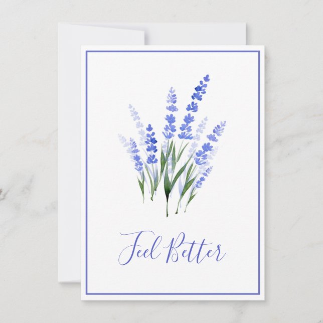 Carte Bouquet de lavande aquarelle (Devant)