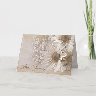 Carte bouquet de marguerite pour anniversaire mariage