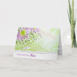 Carte bouquet de marguerite pour l'anniversaire de maman