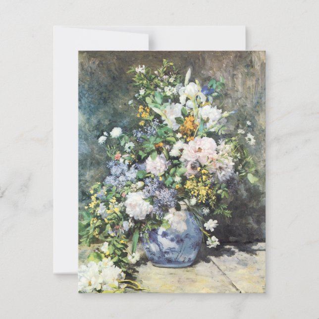 Carte Bouquet de printemps de Pierre Renoir, Fleurs Vint (Devant)