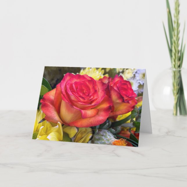 Carte Bouquet de roses (Devant)