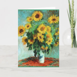 Carte Bouquet de tournesols par Claude Monet