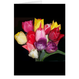 Carte Bouquet de tulipes