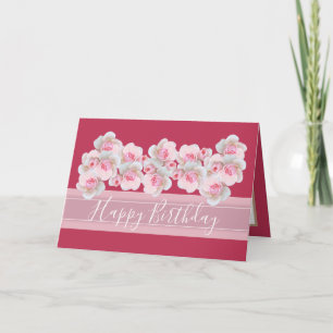 Carte Bouquet floral chic Rose Rose Bud Fleurs Anniversa