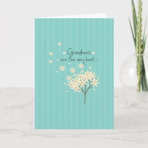 Carte Bouquet floral mignon Grand-mères Fête des mères