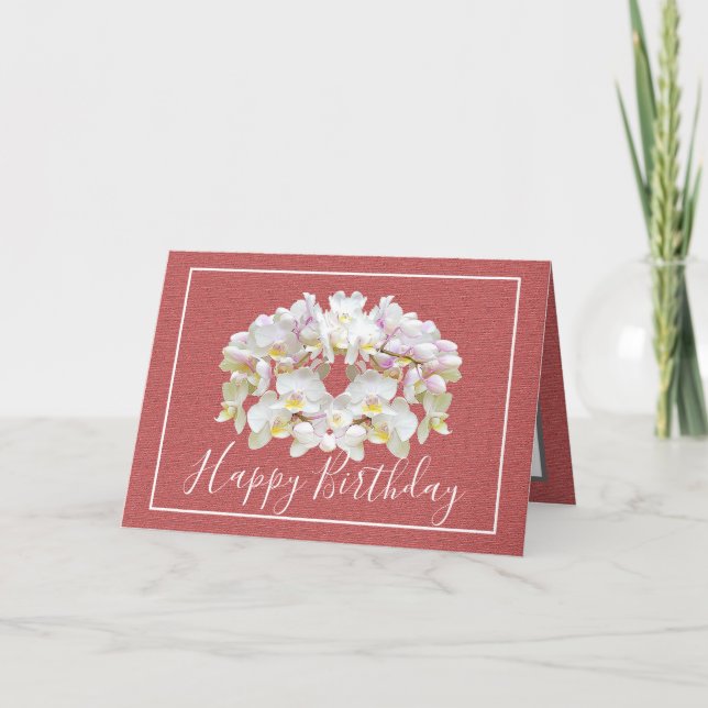 Carte Bouquet floral Orchidées blanches Chic Floral Anni (Devant)