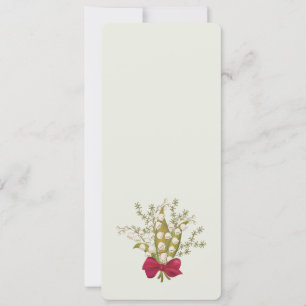 Carte Bouquet floral vintage de muguet
