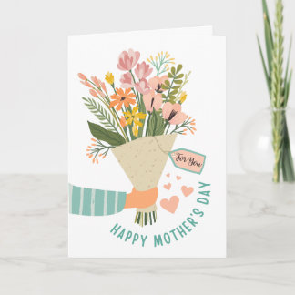 Carte Bouquet of Flowers Happy Mother's Day