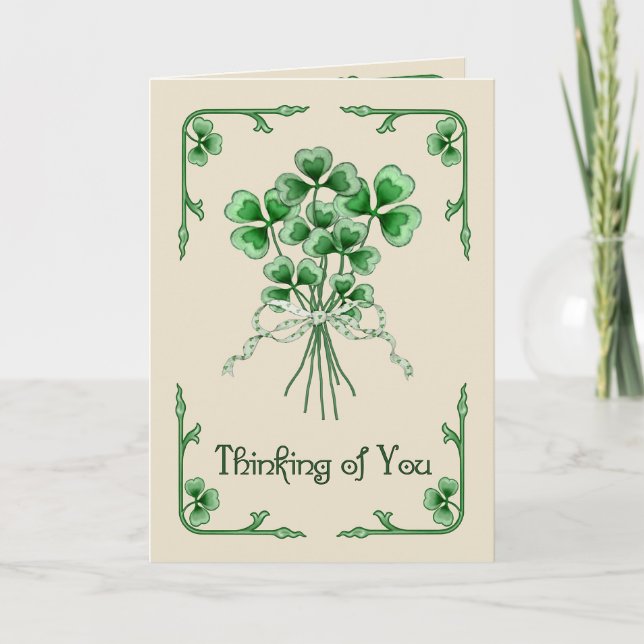 Carte Bouquet shamrock (Devant)