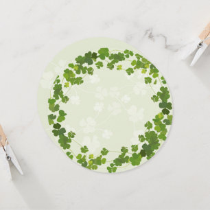 Carte bouquet Shamrock, jour de st patrick