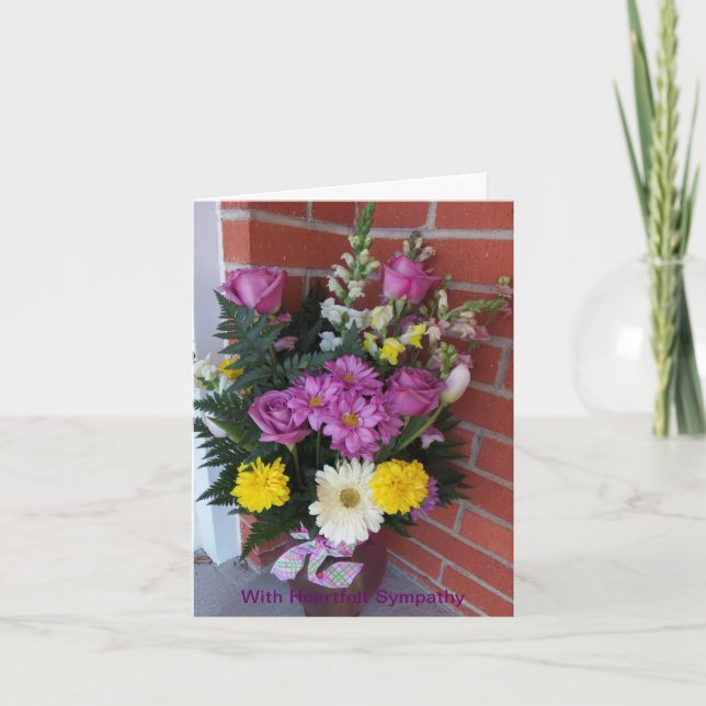 Carte Bouquets de fleurs, Sympathie du coeur, Elle (Devant)