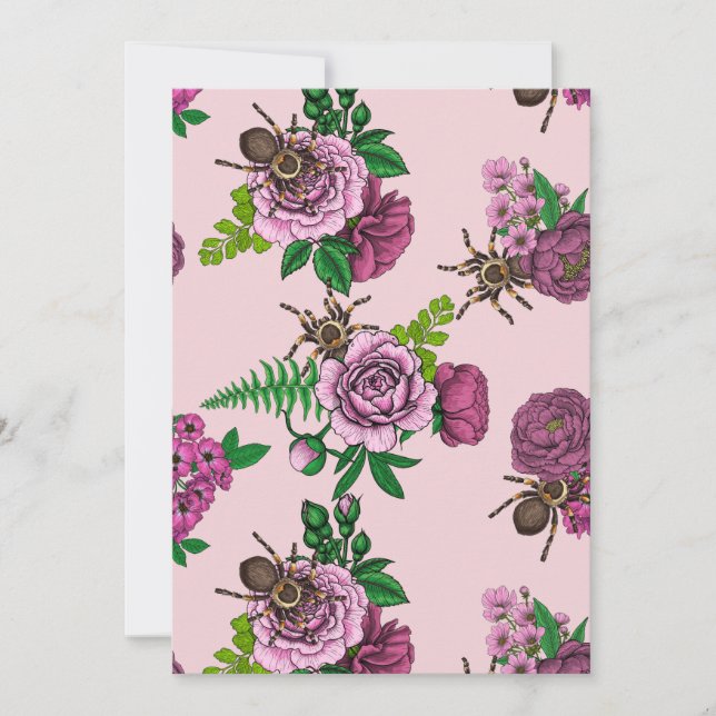 Carte Bouquets et tarantula (Devant)
