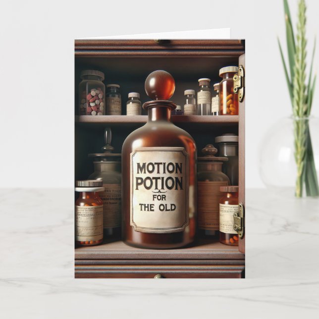 Carte Bouteille de médecine de la potion humoristique de (Devant)