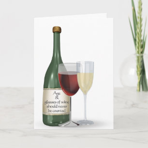 Carte Bouteille de vin Anniversaire