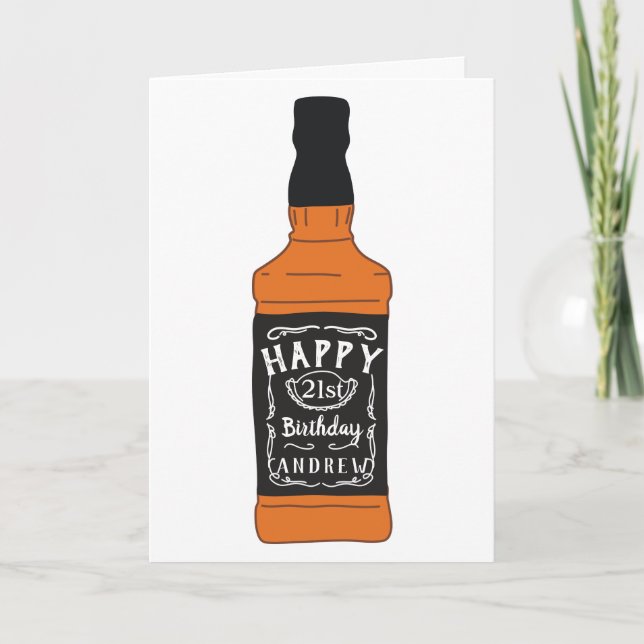 Carte Bouteille Whiskey 21e anniversaire Amateurs de Whi (Devant)