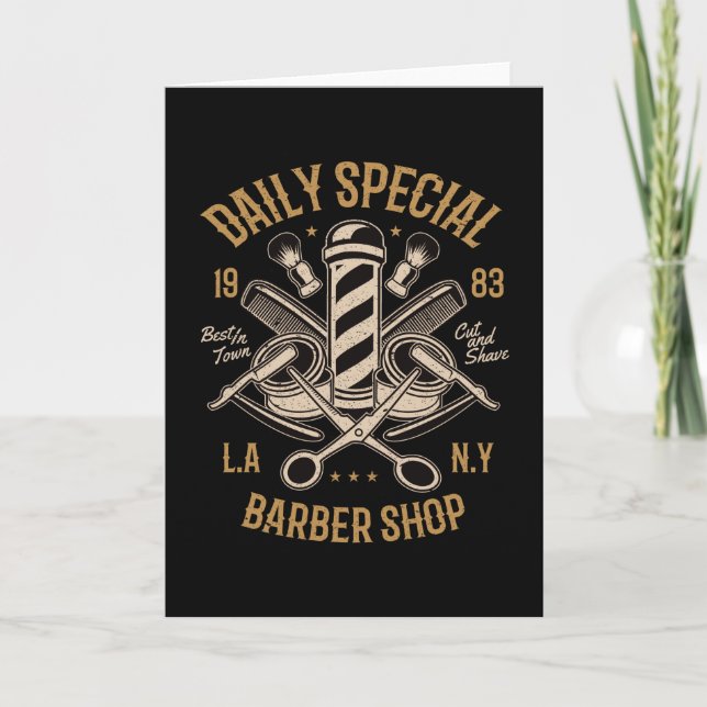 Carte Boutique Barber Spécial Quotidien (Devant)