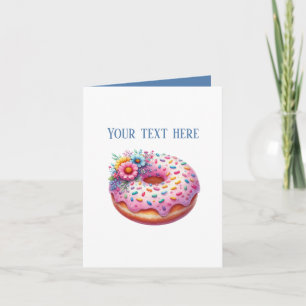 Carte Boutique de pâtisserie de beignets mignonne person