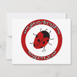 Carte Bouton Ladybug