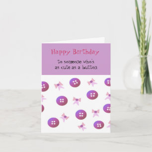 Carte Boutons et vaches d'anniversaire