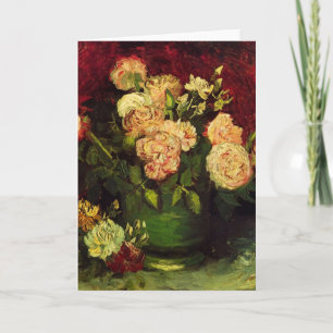 Carte Bowl avec Peonies et Roses par Vincent van Gogh