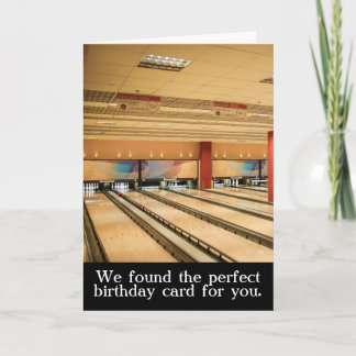 Carte Bowler Bowler Jusqu'À Votre Allée Amusante Anniver