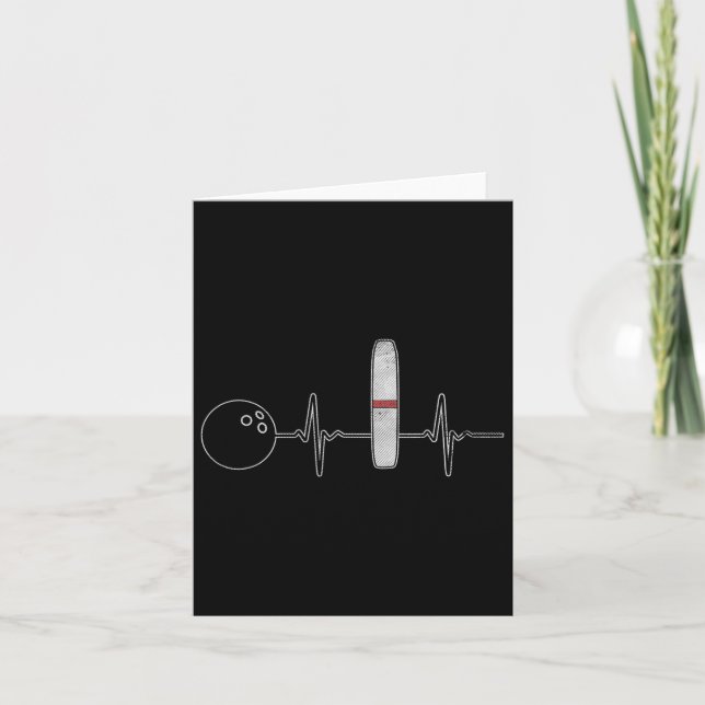 Carte Bowling à bougies amusant Bowler à battement de co (Devant)