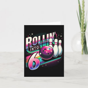 Carte Bowling Anniversaire Rouler Dans 6 Party 6ème Anni